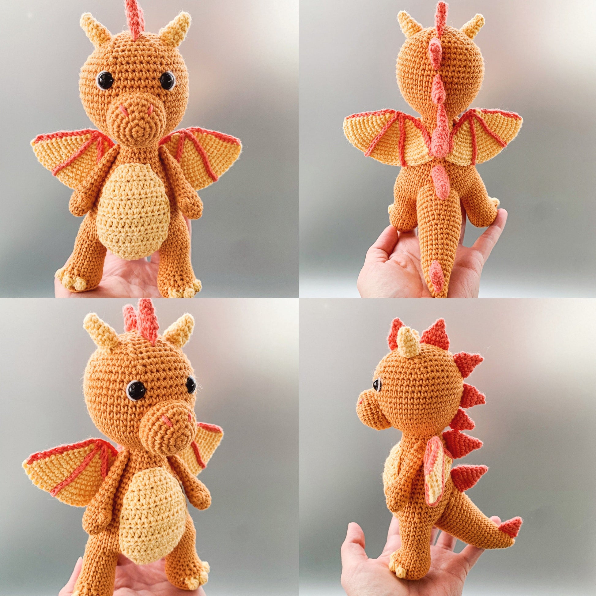 Amigurumi pattern dragon 